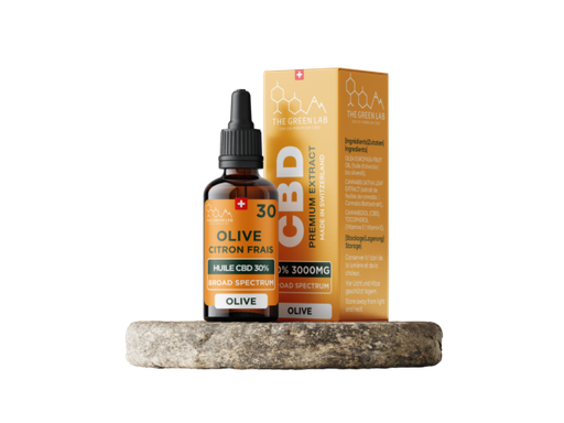 [THE GREEN LAB] Huile Olive Citron Broad Spectrum THC<0% CBD<30% - 10ml