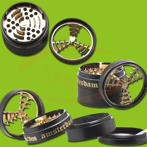 [AMSTERDAM] GRINDER - Alu Dope Bross 4 part - 63mm - Gold