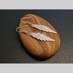 [OZALIE CREATIONS] Hemp leaf leaflet earrings - model 1