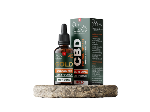 [THE GREEN LAB] Huile X-STRONG MCT GOLD - THC<1% CBD<45% - 10ml