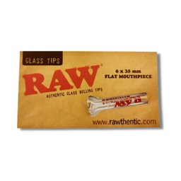 [RAW] Authentic Glass Rolling Tips - GLASS TIPS - 6x35 mm Flat Mouthpiece