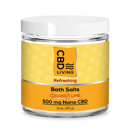 [CBD LIVING] Bath Salts Coconut Lime Refreshing (500mg) - 453g