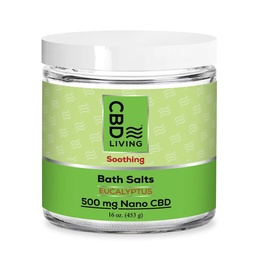 [CBD LIVING] Bath Salts Eucalyptus Soothing (500mg) - 453g
