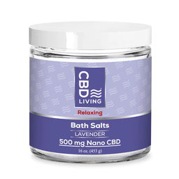 [CBD LIVING] Bath Salts Lavender Relaxing (500mg) - 453g