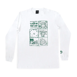 [HUF] DAY IN THE LIFE TEE - WHITE - LARGE